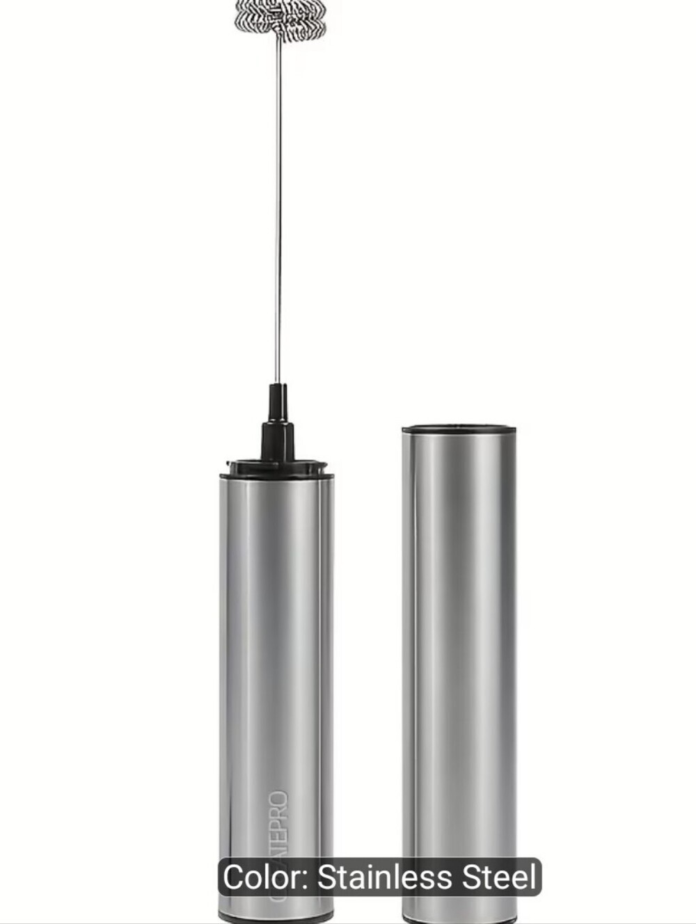 Stainless Steel Milk Frother and Storage Tube - Sleek Home Accent